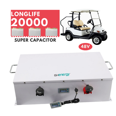 Süper Kapasitör Bankası 48v 5250wh Golf Arabası Pil Uzun Menzilli Uzun Çevrim Ömrü