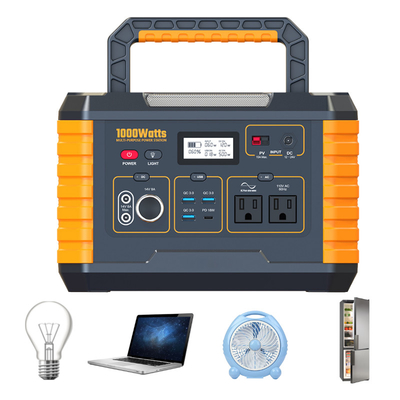 MPPT Kontrol Cihazı ile 110V 1000W AC Taşınabilir Güneş Enerjisi İstasyonu
