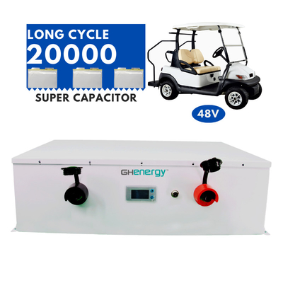 Golf Arabaları Depolama Modülü için Grafen Süper Kapasitör Pil 24V