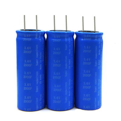 Çift Elektrikli Radyal Katmanlı Farad Kapasitörler Pil 3.6v 2000f