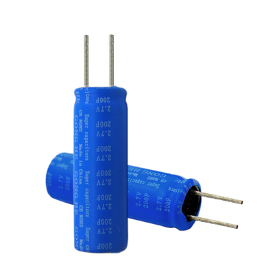 Patlamasız Süper Kapasitör Pil Pratik 2.7V 200F 10x30mm