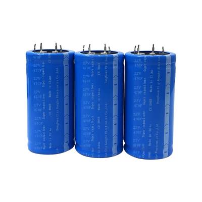 IP30 Yüksek Güçlü Süper Kapasitör Pil 2.7V 470F 35x62Mm 0.45Wh